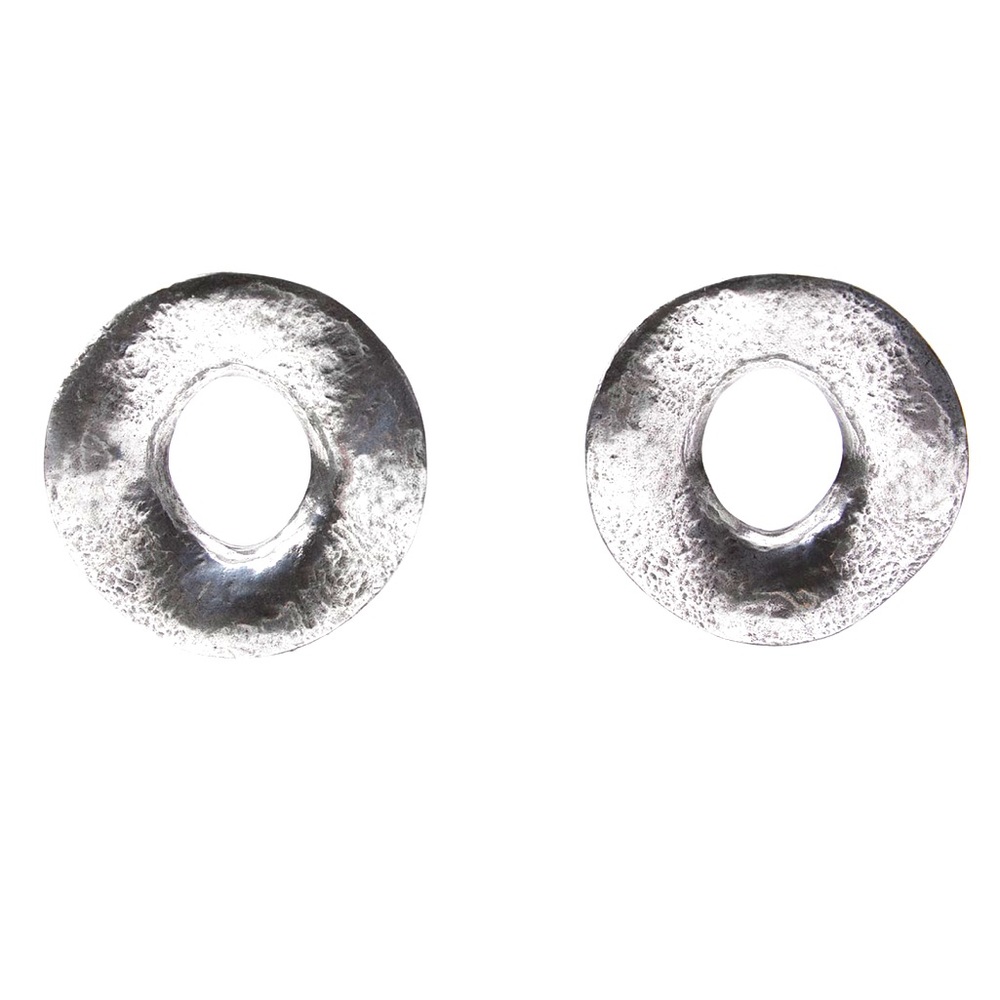 Zara silver irregular round hoop earrings sold out
